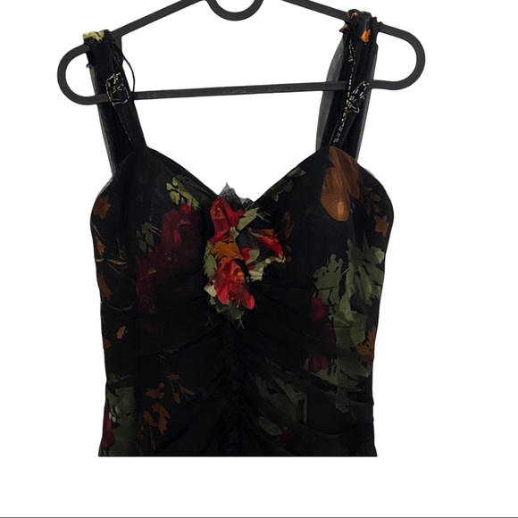 Vintage Dolce Jovani 90'S fitted gathered bodice mermaid dress heart shape bust - Picture 3 of 6